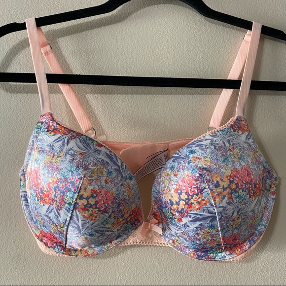Victoria’s Secret Push Up Bra 34D Floral - Picture 1 of 4